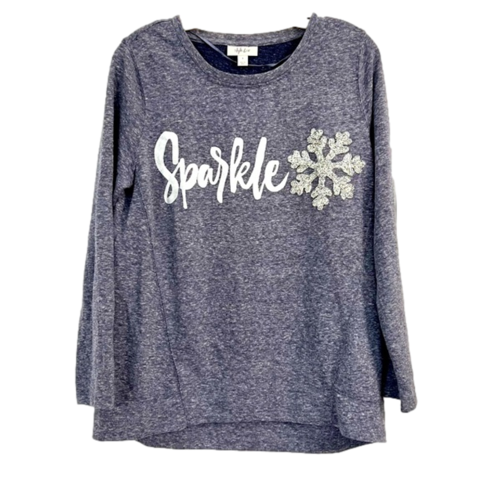 Sparkle Encrusted Light Weight Sweatshirt
